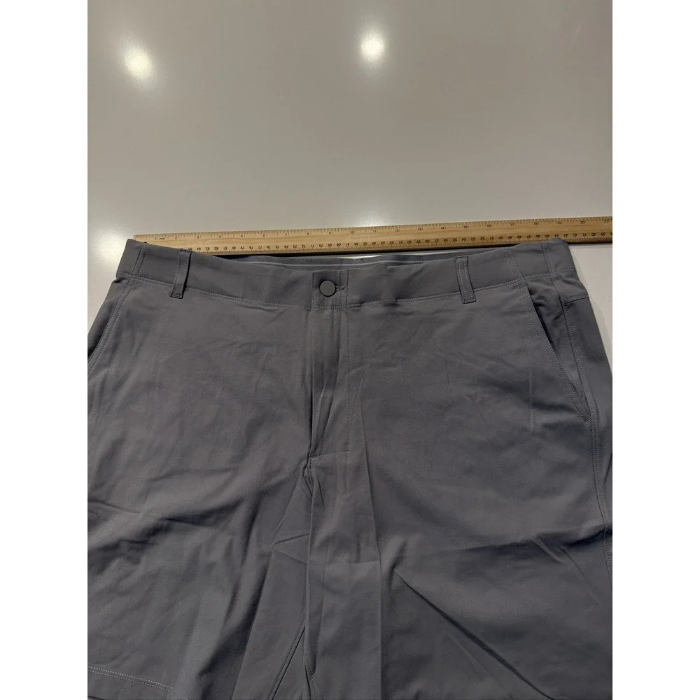 Mondetta Stretch Warp Knit Shorts Unisex 38 Gray Athletic Gym Training 9in_3